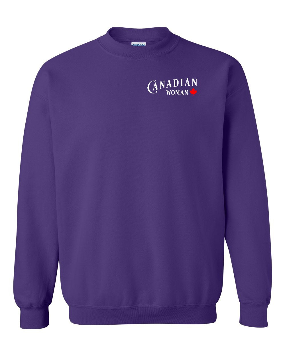 Canadian Woman Left Chest and Back Crewneck Sweatshirt - Gildan Canada (sewn Internationally) - Unisex