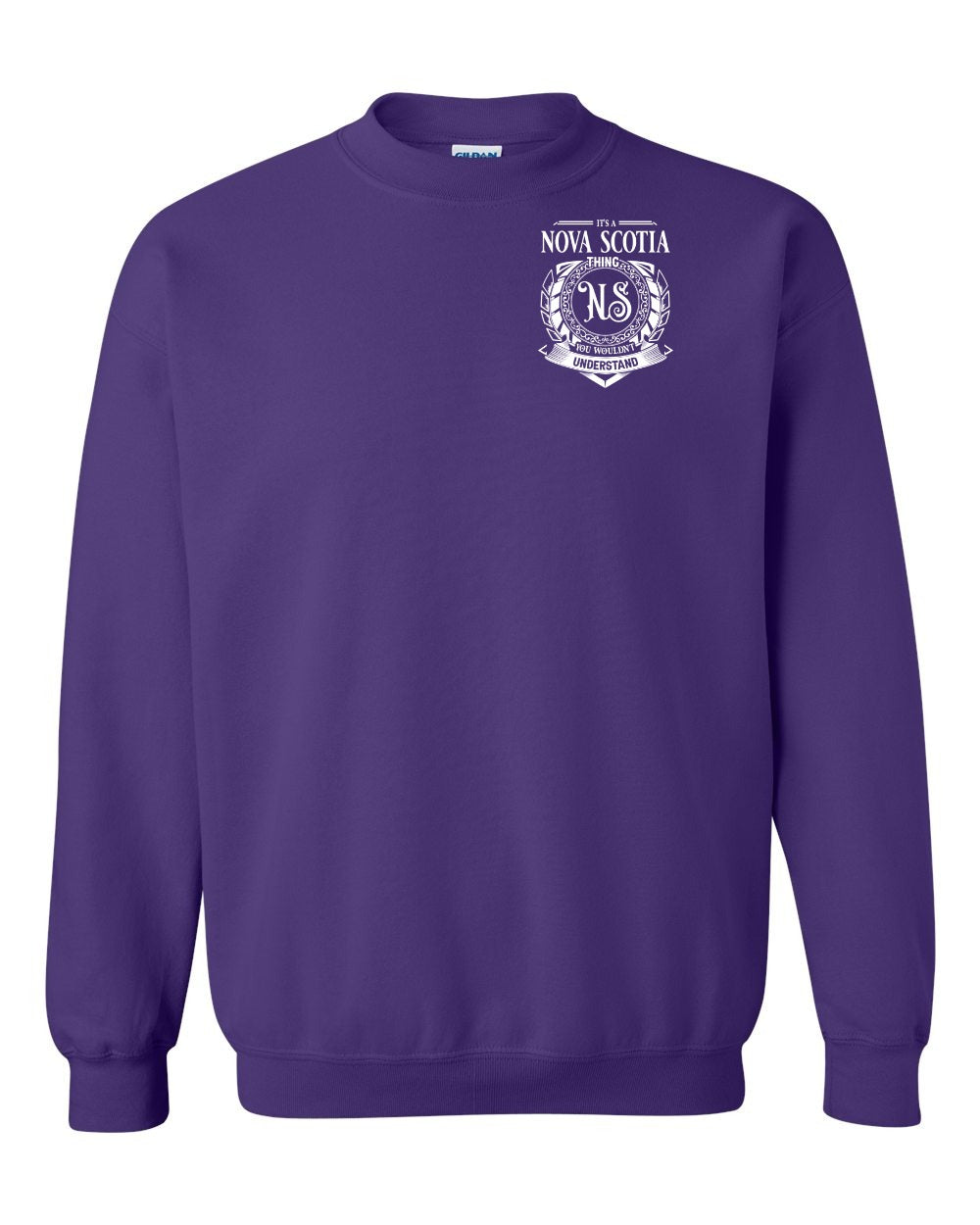 It's  A Nova Scotia Thing Left Chest and Back crew-neck