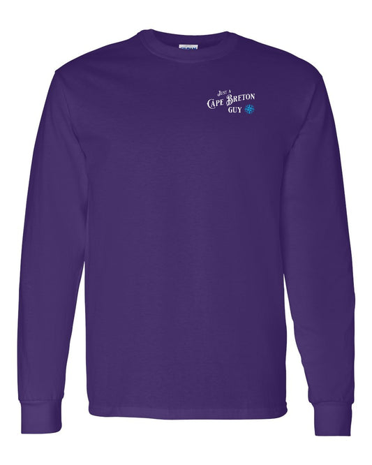 Just a Cape Breton Guy blue Left Chest and Back Long Sleeve Tee