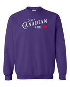 Just a canadian Girl Crewneck Sweatshirt - Gildan Canada (sewn Internationally) - Unisex