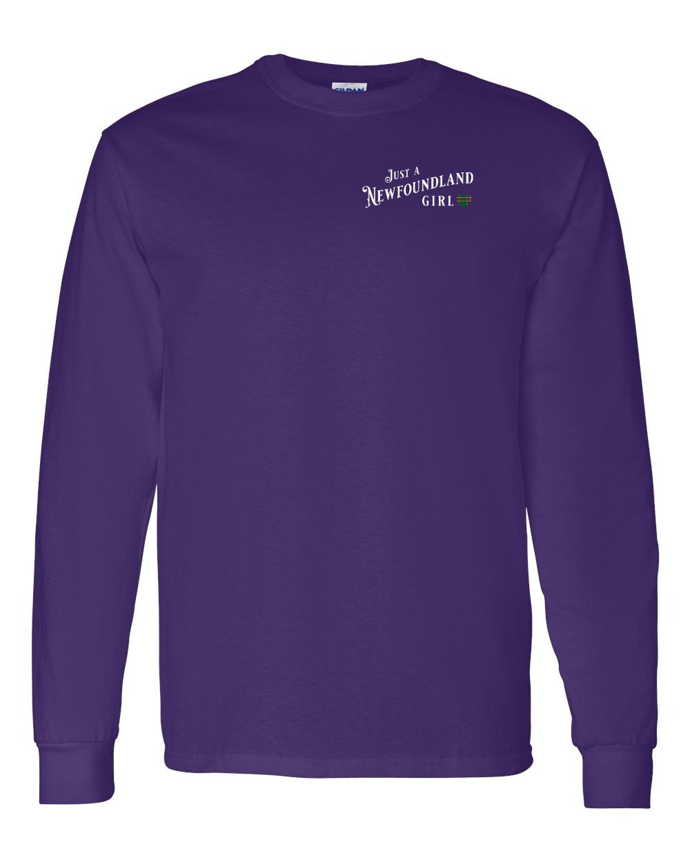 Just a NFLD Girl Tartan Left Chest Long Sleeve - Unisex