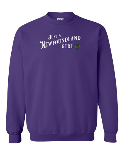 Just a Newfoundland Girl Tartan Full Crewneck Sweatshirt