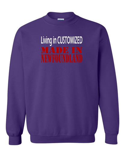 Living in Custom Made in Newfoundland Full Crewneck Sweatshirt