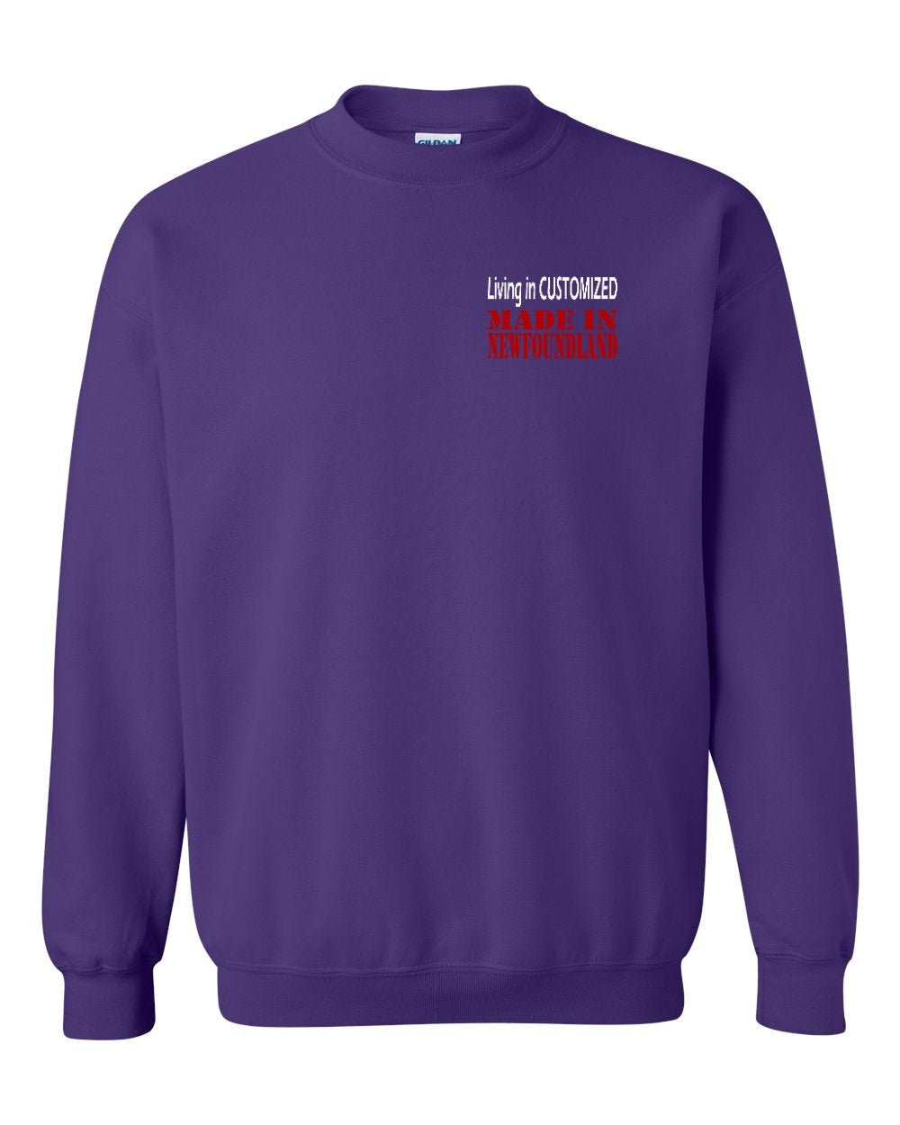 Living in Custom Made in Newfoundland Left Chest Crewneck Sweatshirt