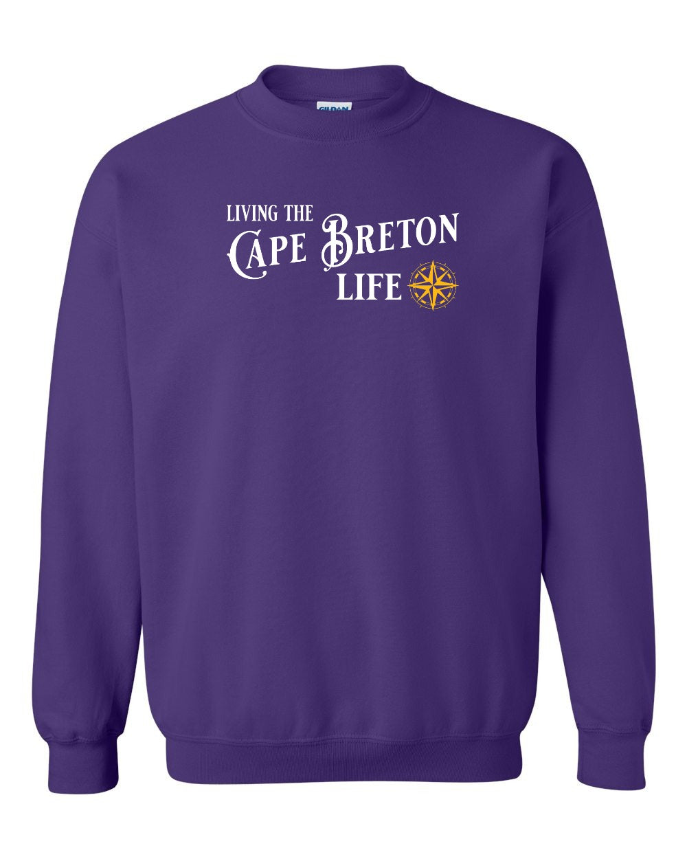 Living the Cape Breton Life yellow Full Crewneck Sweatshirt