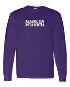 Made In NS ( White Lettering) Long Sleeve Tee - Unisex