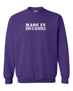 Made In NS ( White Lettering) Crewneck Sweatshirt - Unisex