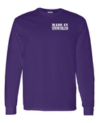 Made In NFLD ( White Lettering) Left Chest Long Sleeve - Unisex