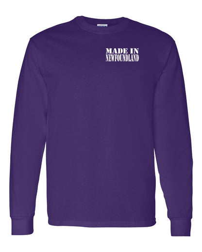Made In Newfoundland ( White Lettering) Left Chest Long Sleeve