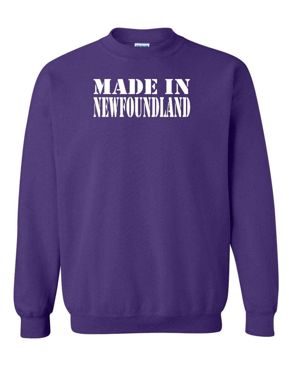 Made In NFLD ( White Lettering) Crewneck Sweatshirt - Unisex