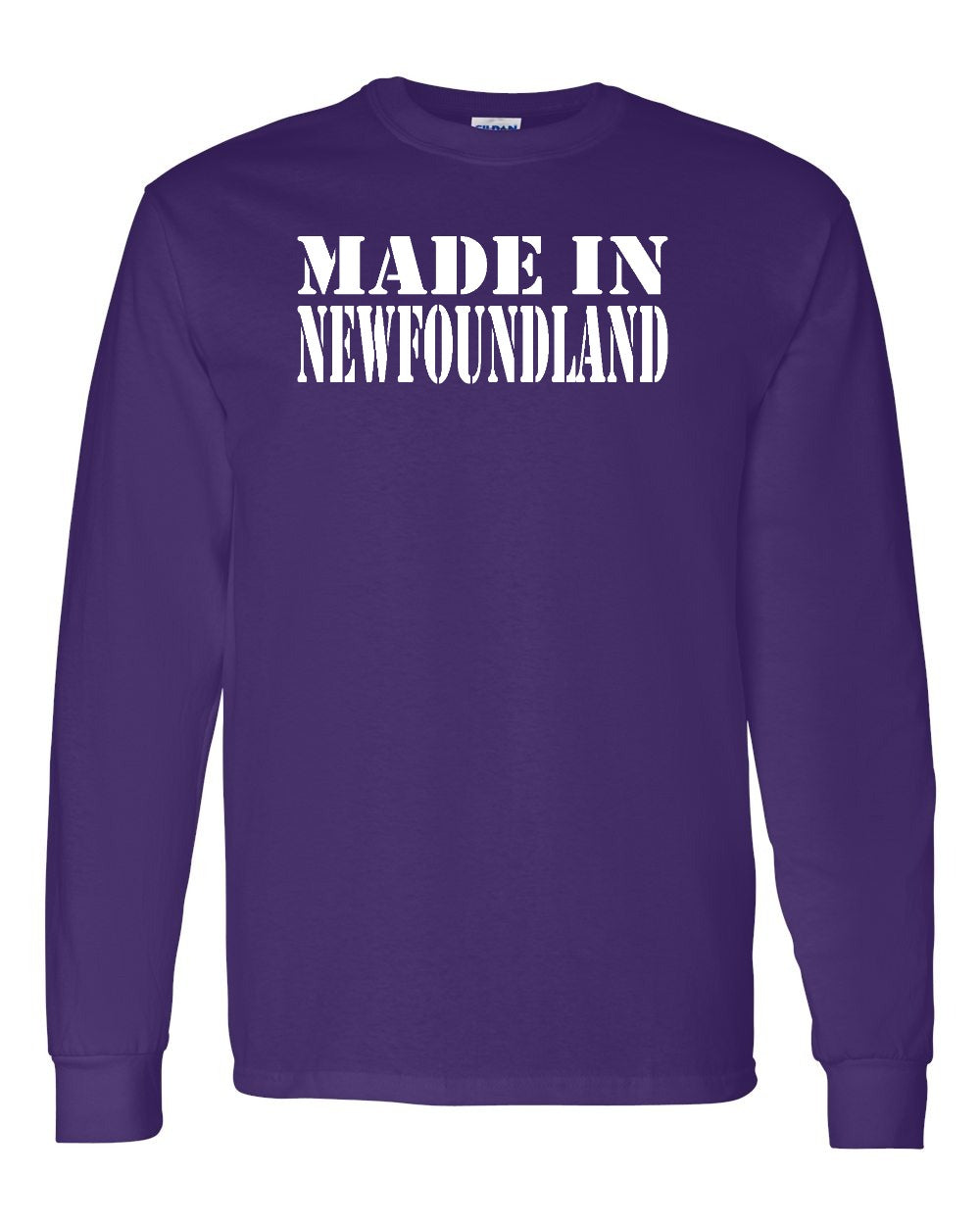 Made In Newfoundland ( White Lettering) Full Long Sleeve