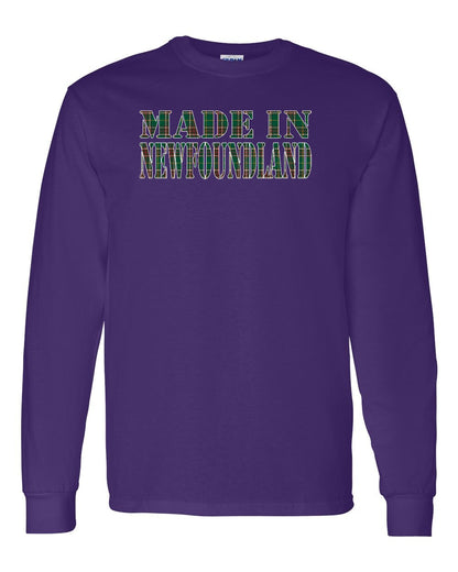 Made In Newfoundland ( Tartan Lettering) Full Long Sleeve