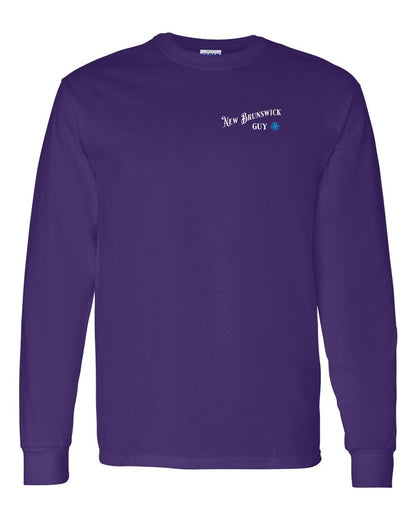 New Brunswick Guy blue Left Chest Long Sleeve Tee