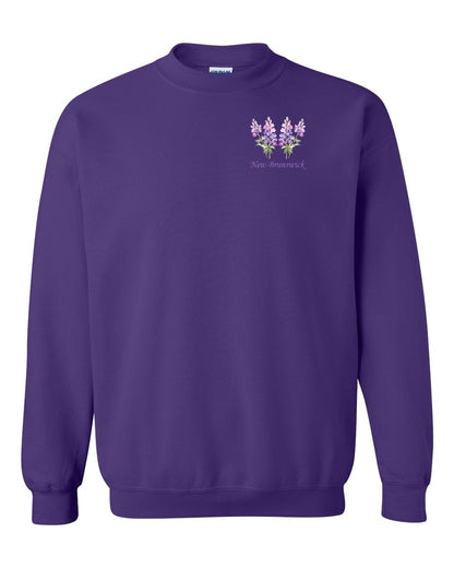 New Brunswick Lupins Left Chest and Back Crewneck Sweatshirt