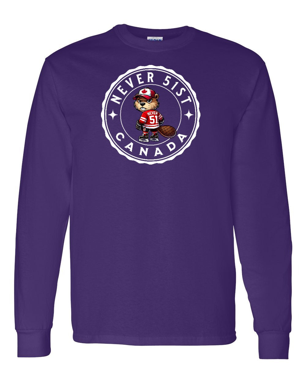 Never 51st Beaver Long Sleeve - Gildan Canada (sewn Internationally) - Unisex