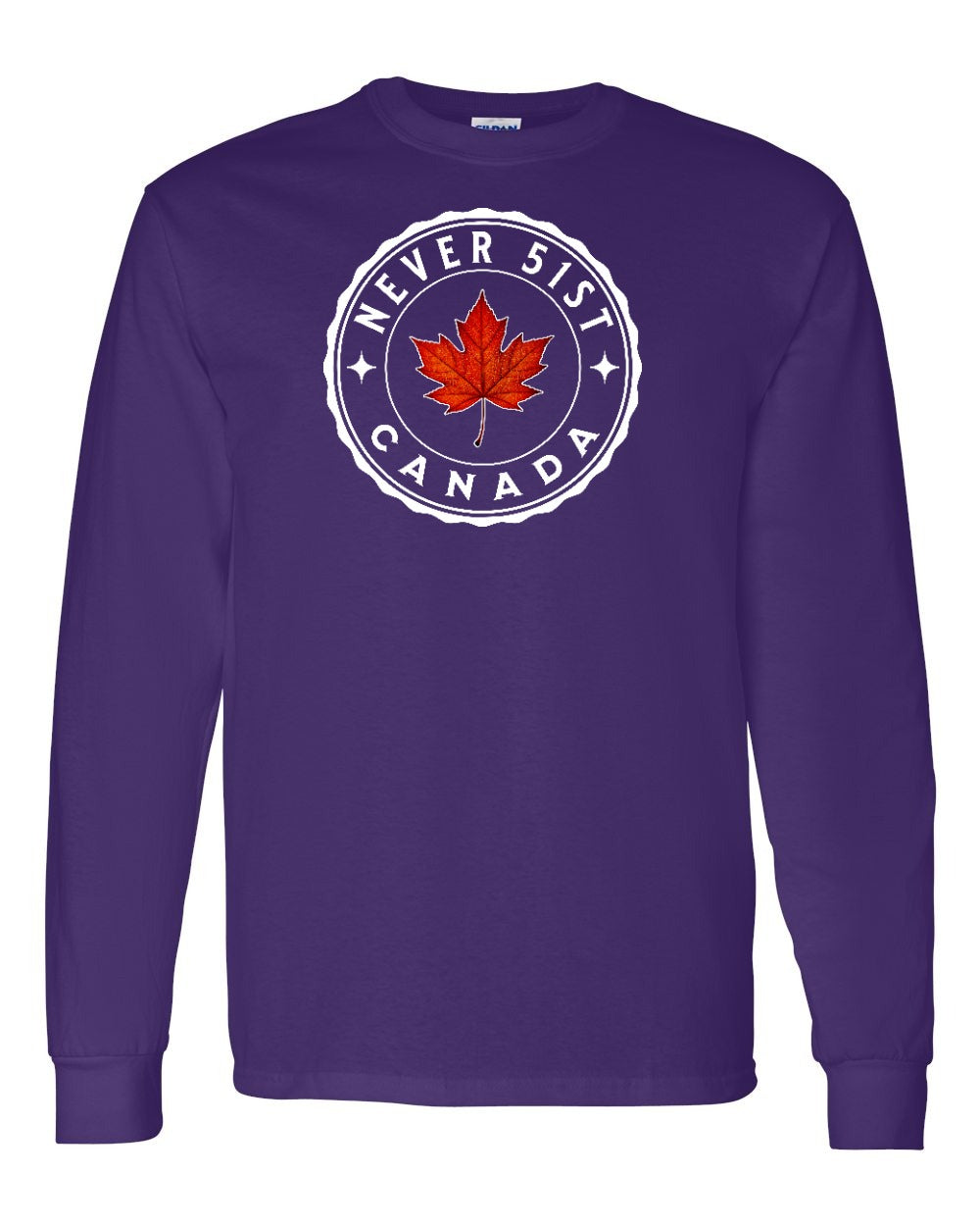 Never 51st Leaf Long Sleeve - Gildan Canada (sewn Internationally) - Unisex