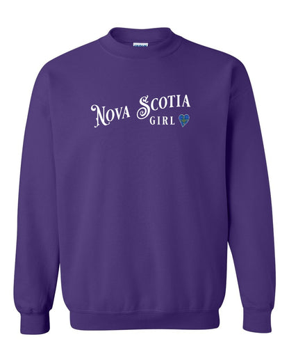 Nova Scotia Girl Tartan Heart Full crew-neck