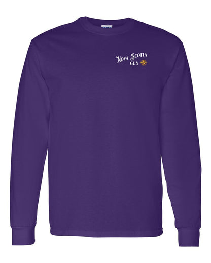 Nova Scotia Guy yellow Left Chest and Back Long Sleeve Tee