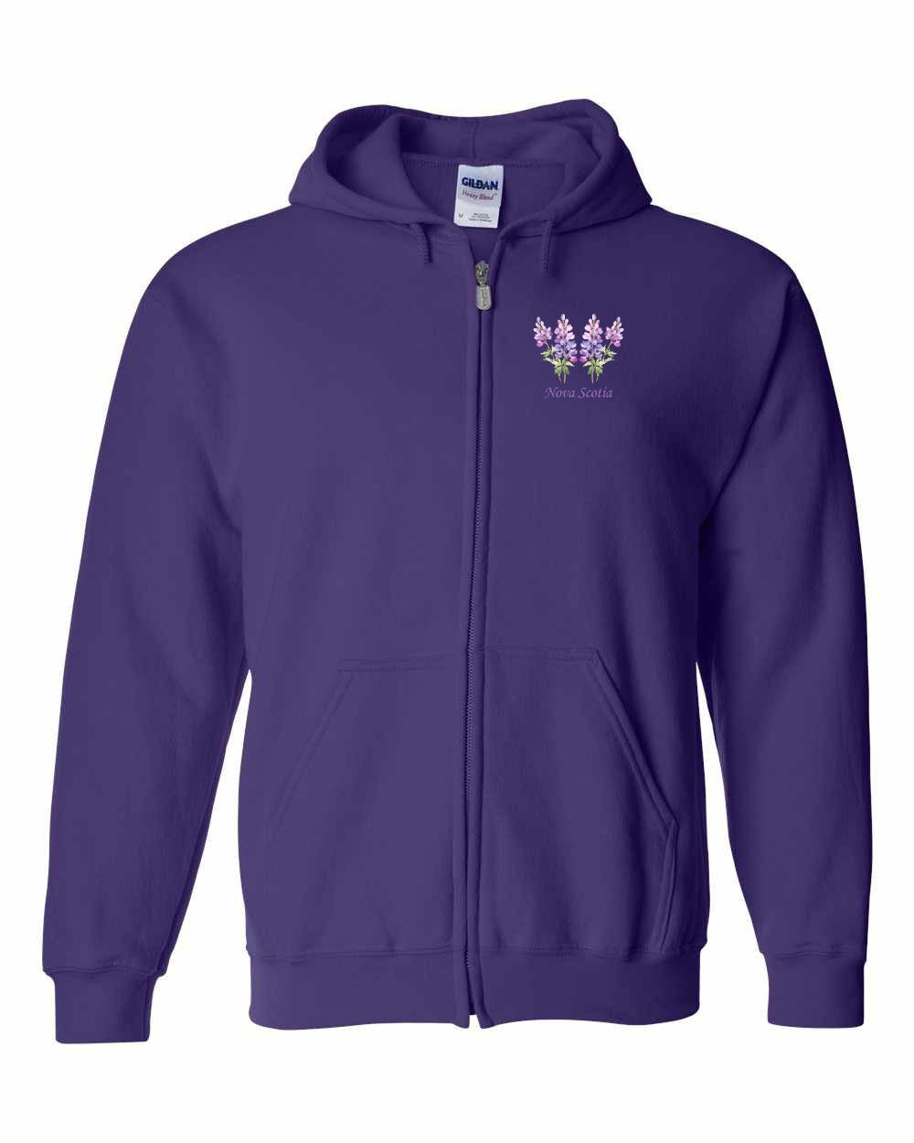 Nova Scotia Lupins Left Chest and Back zip-hoodie