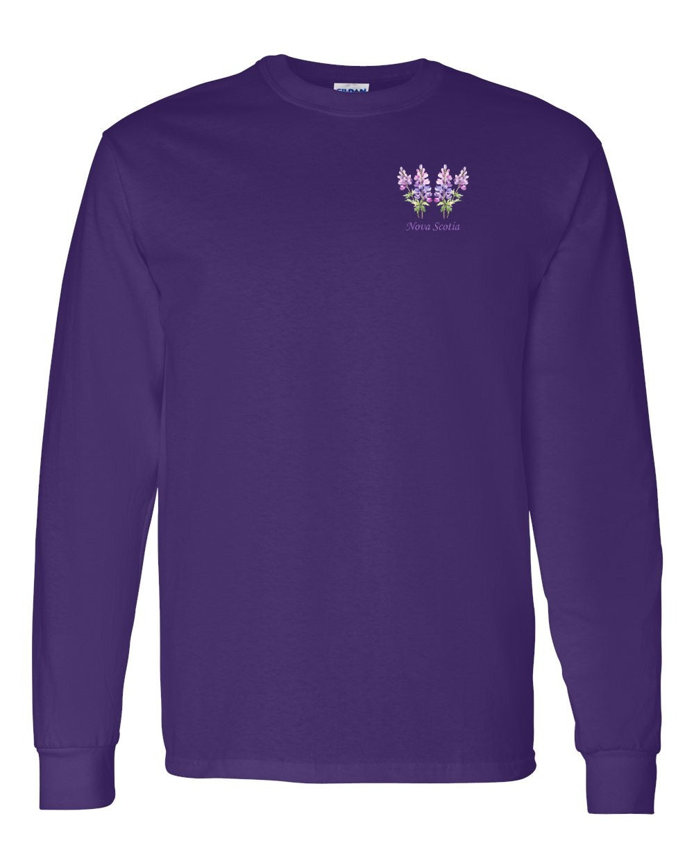 Nova Scotia Lupins Left Chest and Back Long Sleeve Tee