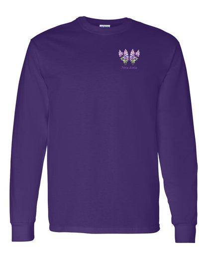 Nova Scotia Lupins Left Chest and Back Long Sleeve Tee