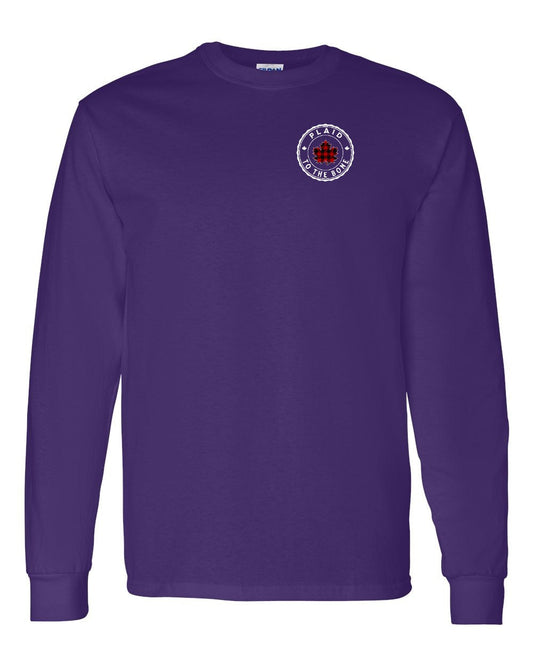 Plaid to the Bone Circle Leaf Left Chest Long Sleeve