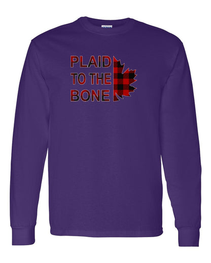 Plaid to the Bone Stacked Leaf Full Long Sleeve