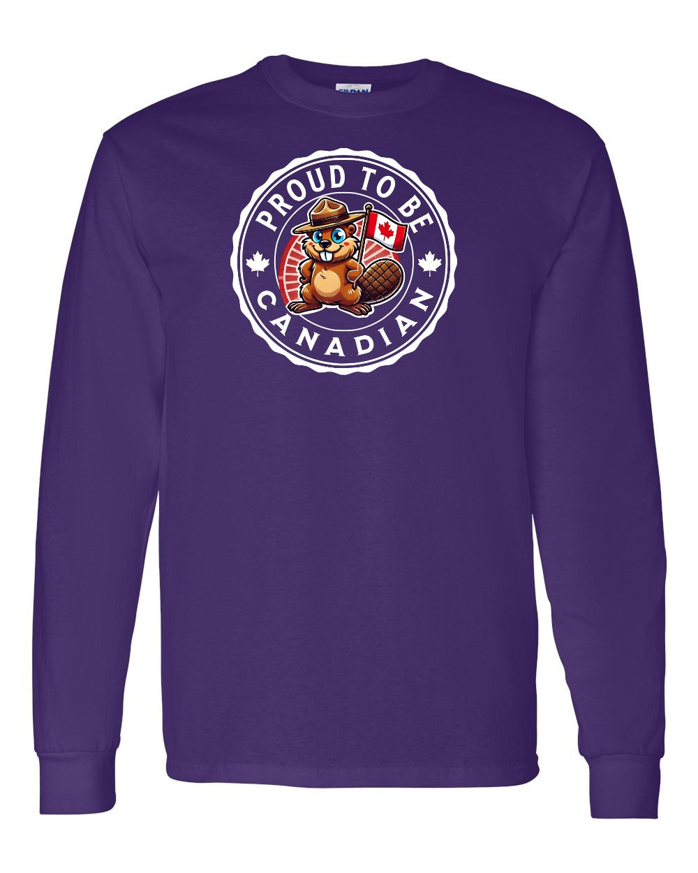 Proud to be Canadian Beaver Long Sleeve - Gildan Canada (sewn Internationally) - Unisex
