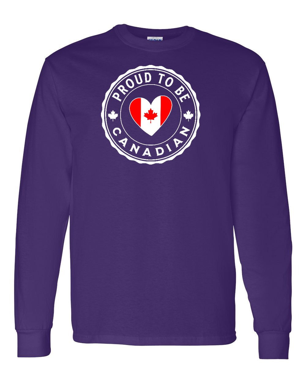 Proud to be Canadian Heart Flag Full Long Sleeve