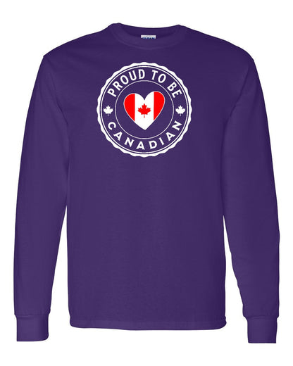 Proud to be Canadian Heart Flag Full Long Sleeve