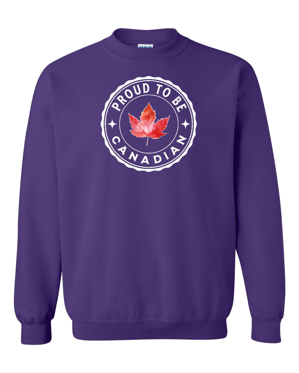 Proud to be Canadian Leaf Crewneck Sweatshirt - Gildan Canada (sewn Internationally) - Unisex