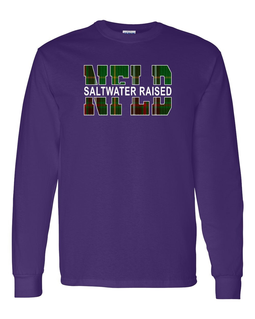 Newfoundland Saltwater Raised Full Front Long Sleeve Tee Printed NOT STITCHED