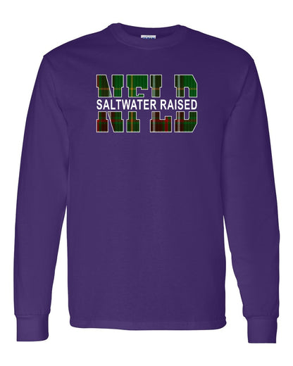 Newfoundland Saltwater Raised Full Front Long Sleeve Tee Printed NOT STITCHED