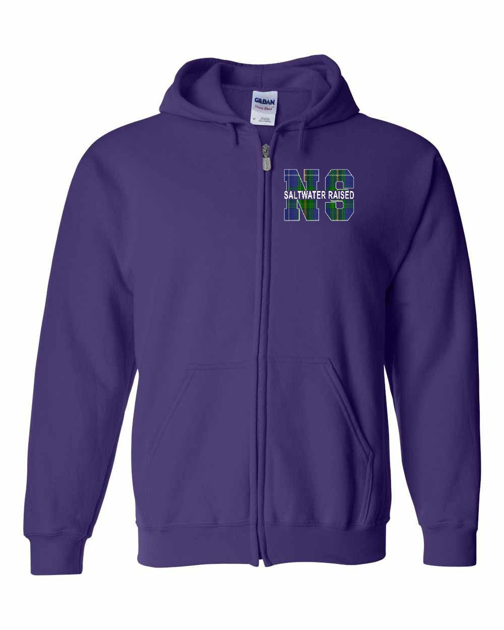 Saltwater Raised NS Left Chest and Back Zip Hoodie - Unisex