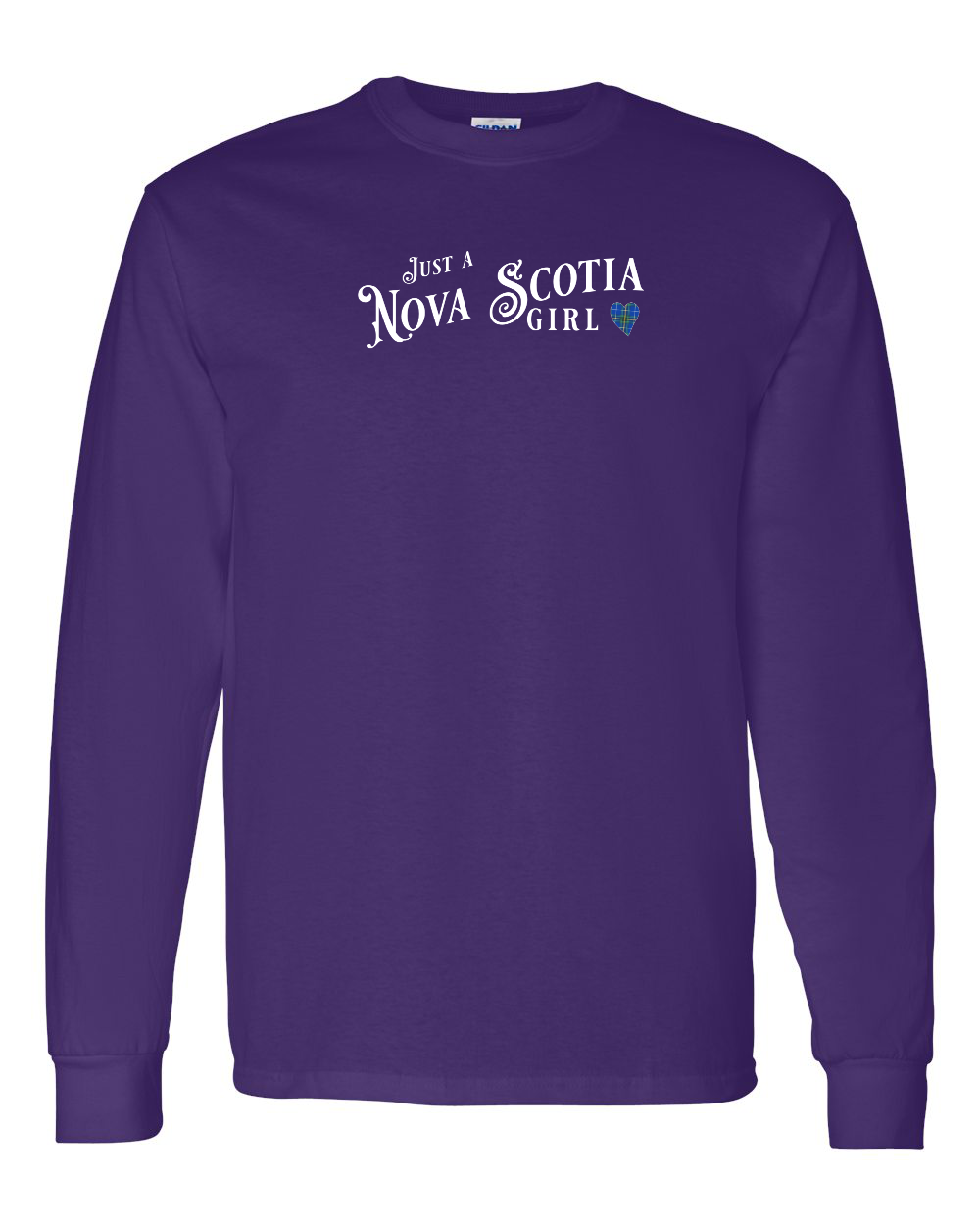 Just a Nova Scotia Girl Tartan Heart Long Sleeve - Unisex