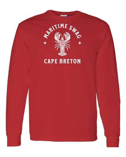 Maritime Swag Cape Breton Mandala white Lobster Full Long Sleeve Tee