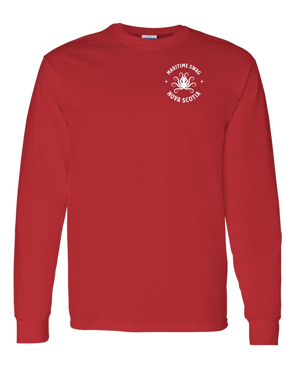 Maritime Swag Nova Scotia Octopus Left Chest Long Sleeve Tee