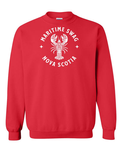 Maritime Swag Nova Scotia Mandala white Lobster Full crew-neck