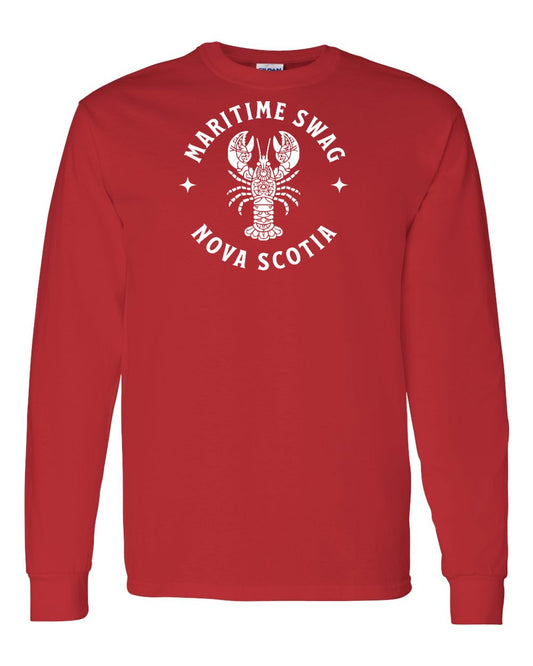 Maritime Swag Nova Scotia Mandala white Lobster Full Long Sleeve Tee