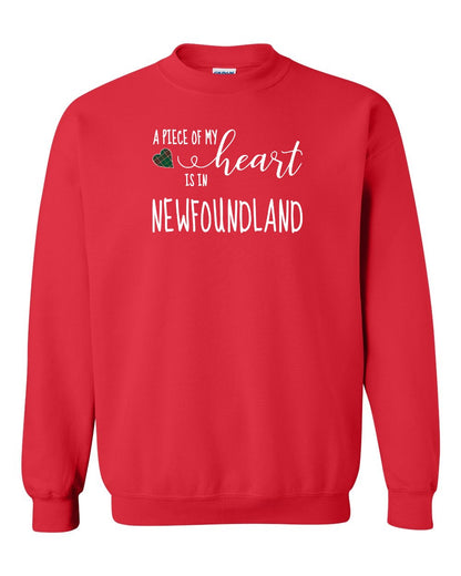 A piece of My heart in Newfoundland (Tartan Heart) Full Crewneck Sweatshirt