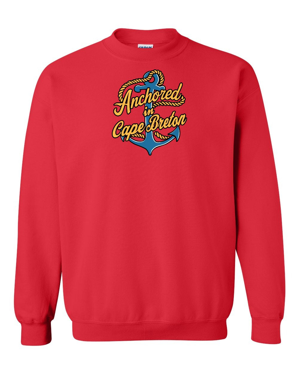 Anchored in Cape Breton (New Design) Full Crewneck Sweatshirt