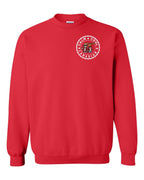 Calm Cool Moose and Beaver Left Chest Crewneck Sweatshirt - Gildan Canada (sewn Internationally) - Unisex