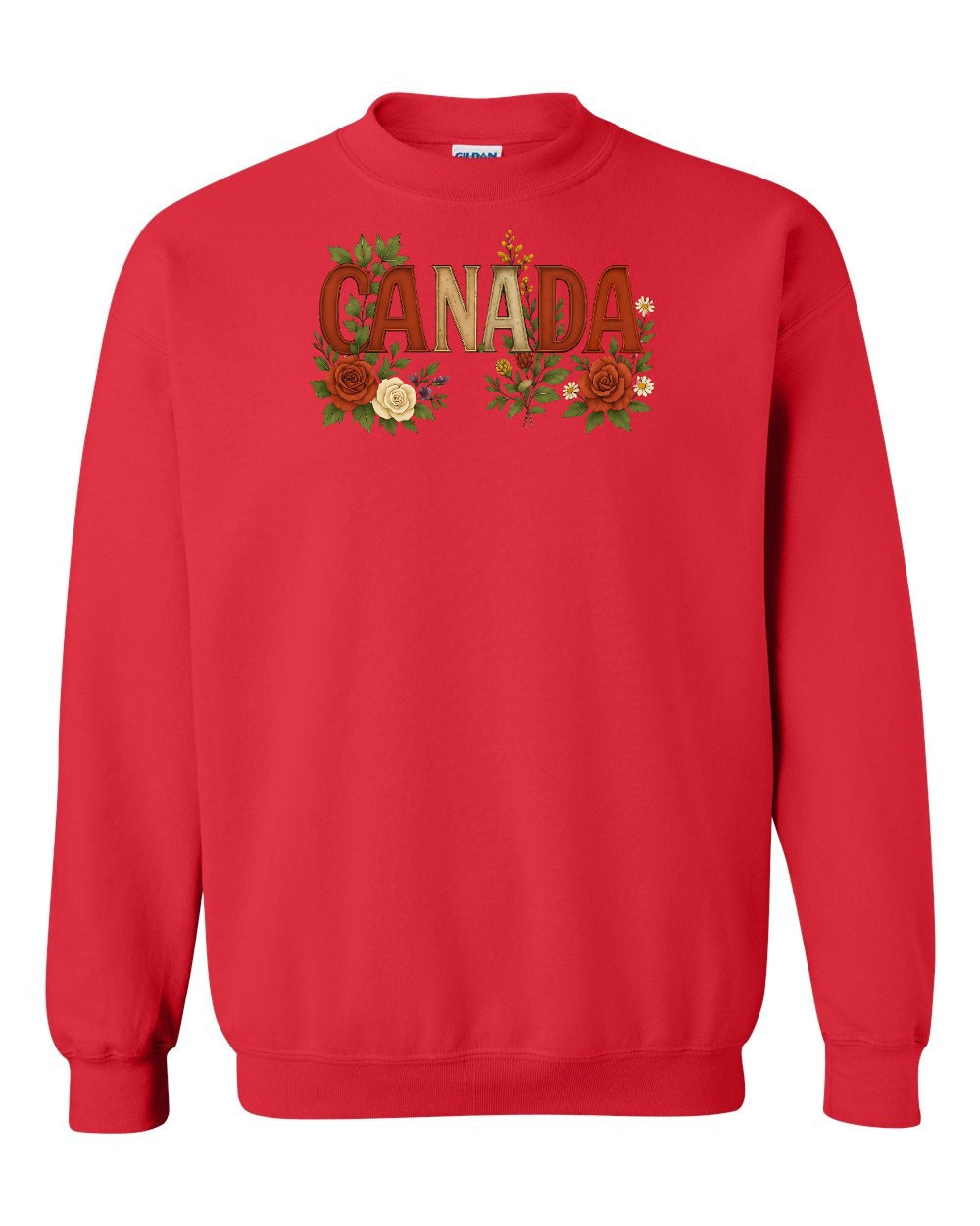 Canada Flowers Crewneck Sweatshirt - Gildan Canada (sewn Internationally) - Unisex