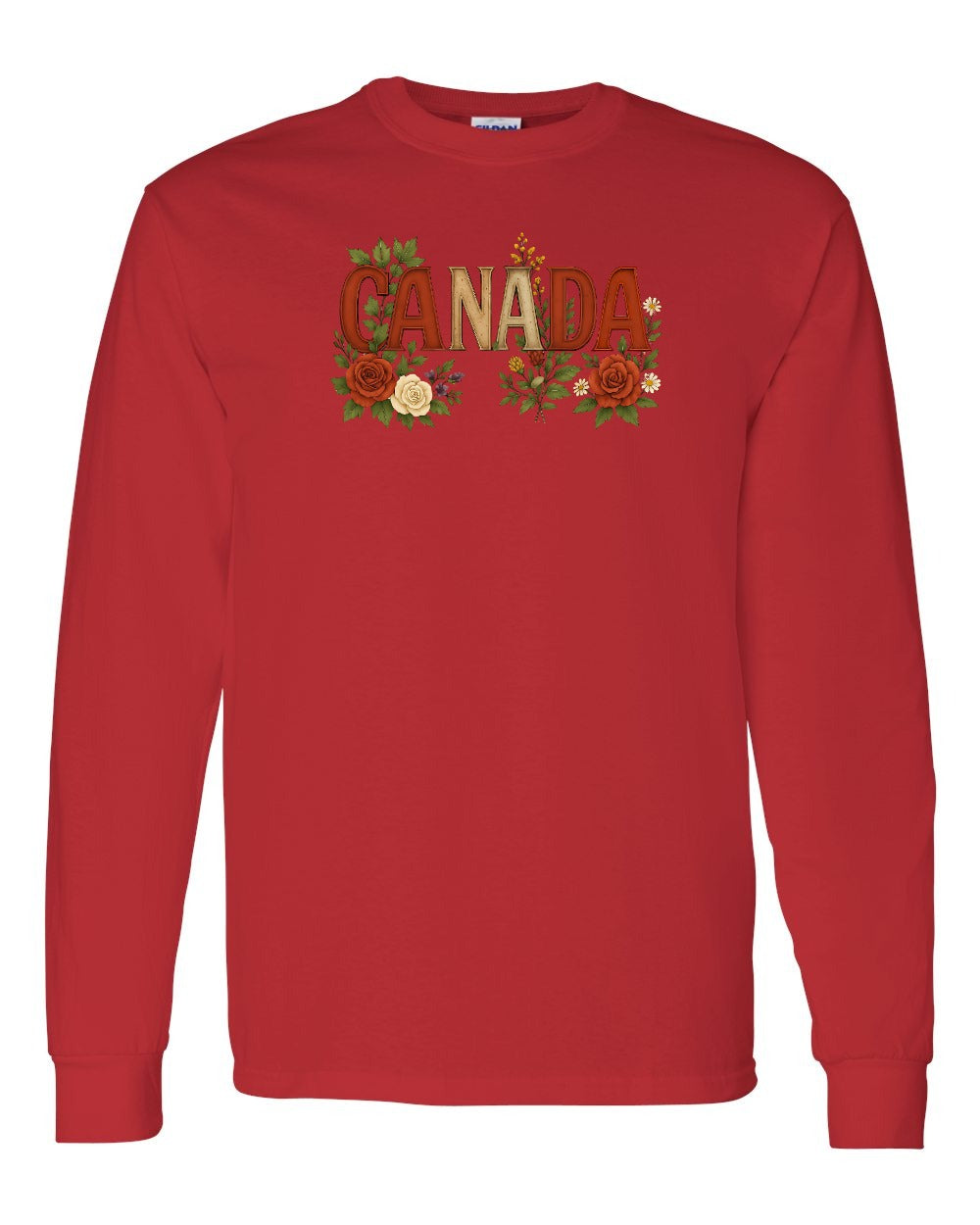 Canada Flowers Long Sleeve - Gildan Canada (sewn Internationally) - Unisex
