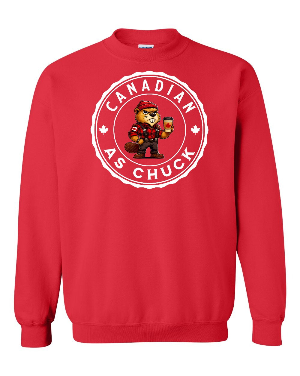 CDN as Chuck Male Beaver Crewneck Sweatshirt - Gildan Canada (sewn Internationally) - Unisex