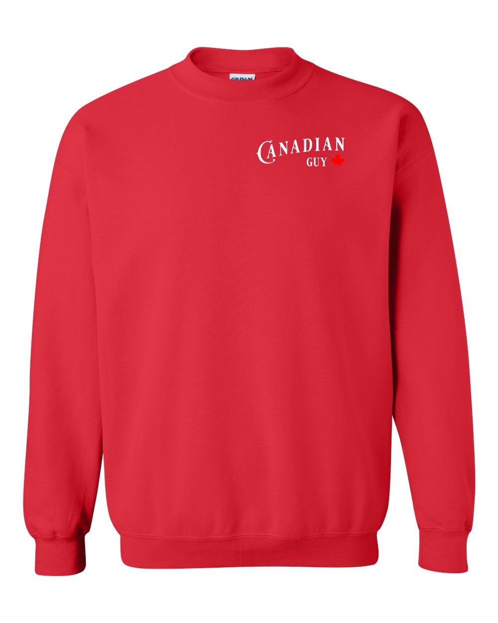 Canadian Guy Left Chest Crewneck Sweatshirt - Gildan Canada (sewn Internationally) - Unisex