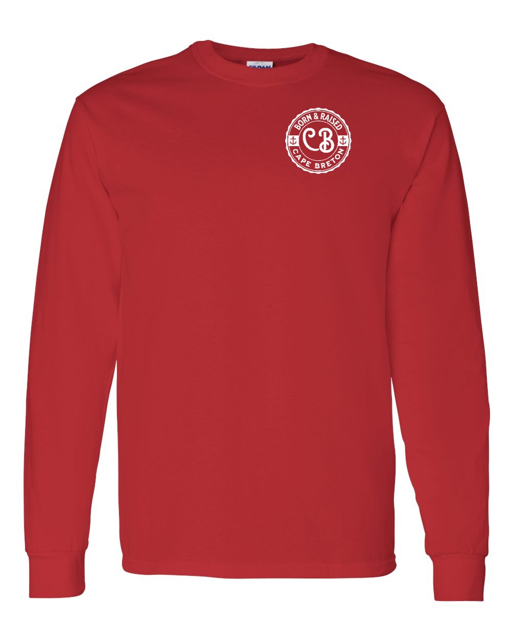 Born & Raised Cape Breton Left Chest and Back Long Sleeve Tee