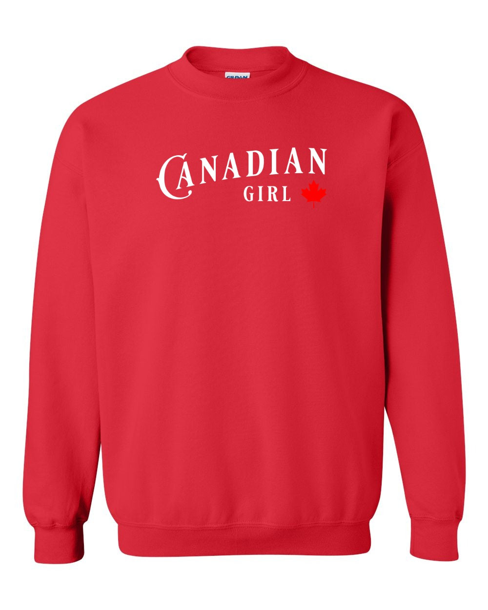 Canadian Girl Crewneck Sweatshirt - Gildan Canada (sewn Internationally) - Unisex