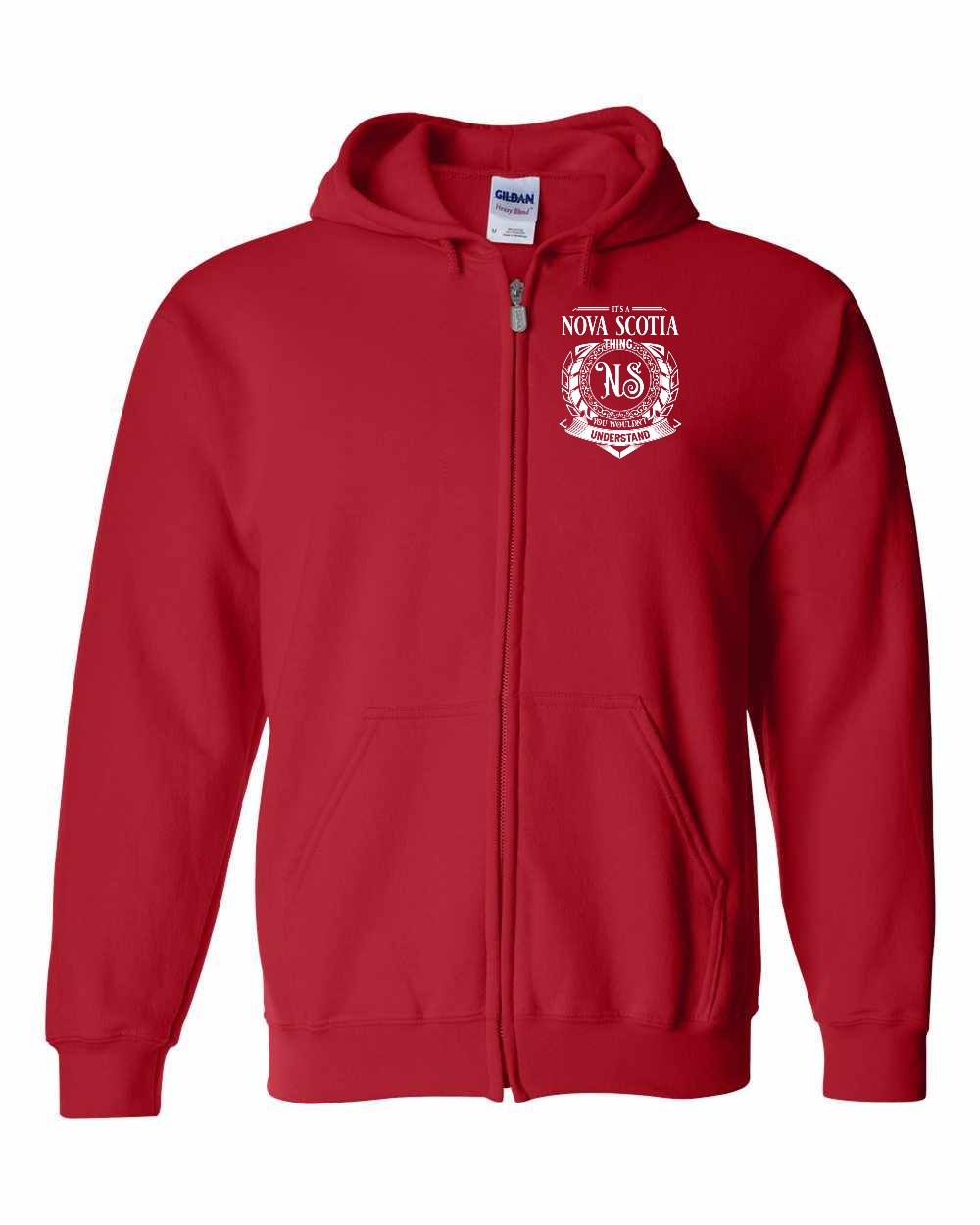 It's  A Nova Scotia Thing Left Chest zip-hoodie