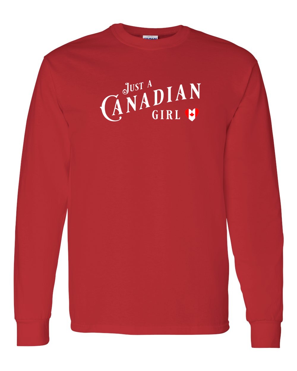 Just A Canadian Girl (Heart Flag Full) Full Long Sleeve
